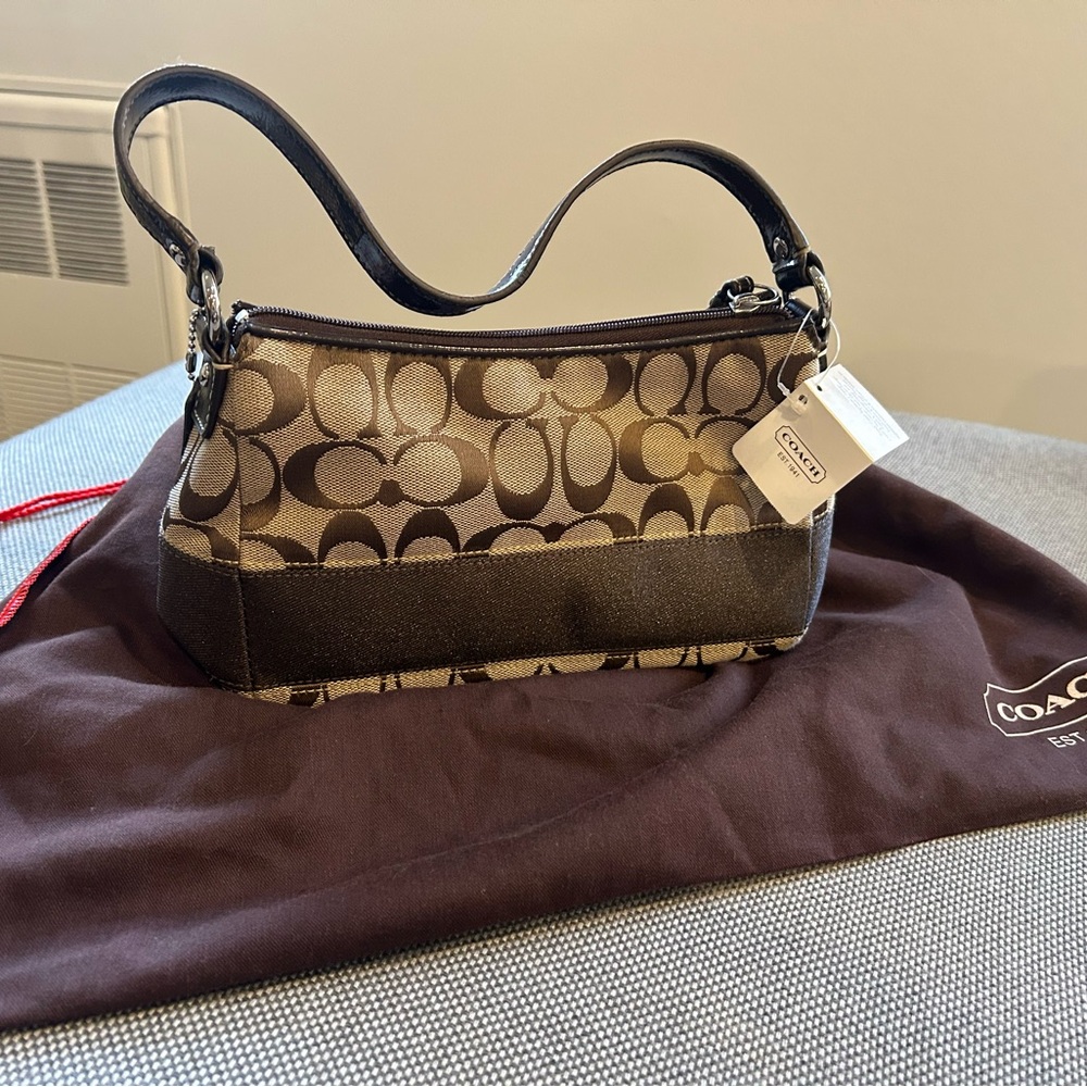 NWT Coach Signature Stripe Women's Top Handle Bag